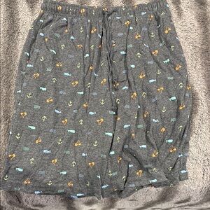 Men's Grey Patterned Shorts
